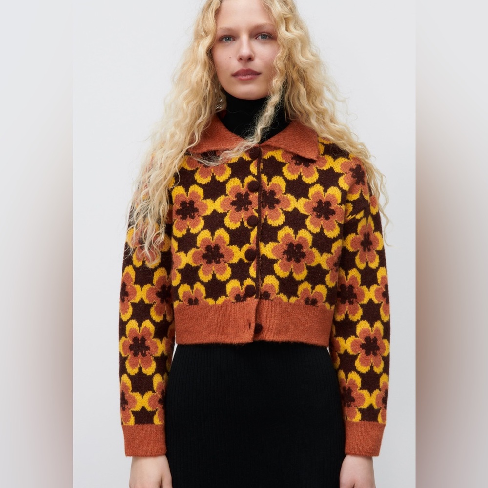 Zara Floral Pattern Sweater